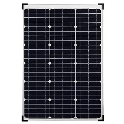 Abbildung von TEMPO DI SALDI Photovoltaik Solarpanel, Monokristallin, 50 W, 21 V, mit Klemmzangen