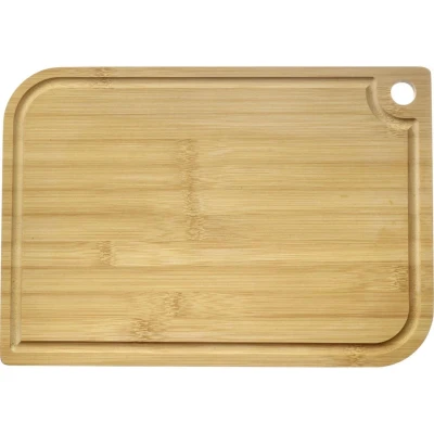 Abbildung von Westmark Schneidebrett Bambus hochwertige Schneideunterlage mit Saftrille, Küchenbrett aus Holz zum einfachen Schneiden von Lebensmitteln Bambus, 33 x 23 cm
