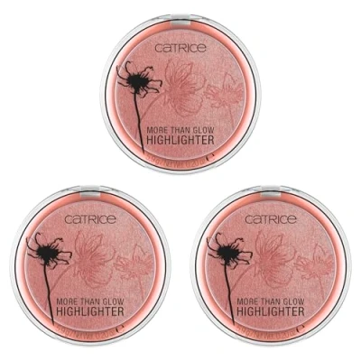 Abbildung von Catrice More Than Glow Highlighter, Nr. 040, Pink, glänzend, intensiv, strahlend, schimmernd, vegan, ölfrei, ohne Parfüm, Alkohol, 3er Pack (3x5.9g)