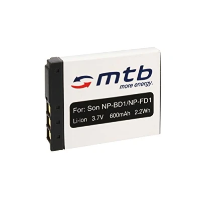 Abbildung von Ersatz Akku NP BD1 kompatibel mit Sony Cyber Shot DSC G3, T2, T70, T75, T77, T90, T200