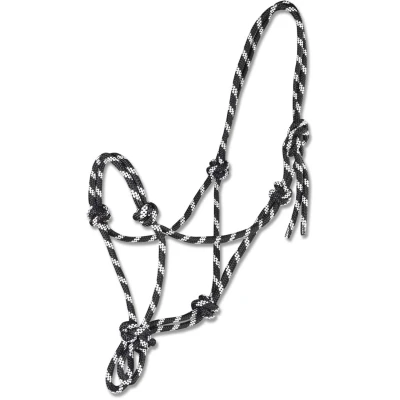 Abbildung von Waldhausen Knotenhalfter Schwarz/Weiß Vollblut