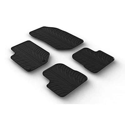 Abbildung von Gledring 0786 Fußmattensatz Gummi vorne und hinten 4 schwarz 750mm 550mm