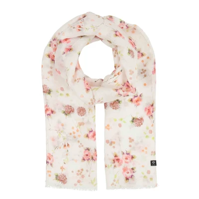 Abbildung von Fraas Romantic Flower Schal, Damen, Größe: One Size, Honest white