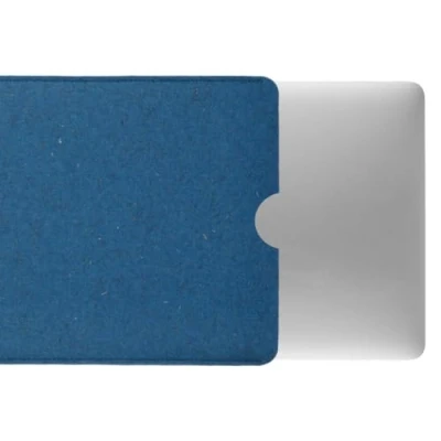 Abbildung von CoverKingz Filz Hülle für MacBook Pro 13&quot; (M1,M2)/Air (M1) Notebook Tasche handgefertigt aus Wollfilz hochwertige Laptophülle 100% Schurwolle Moderne Handmade Filzhülle Dunkel Blau