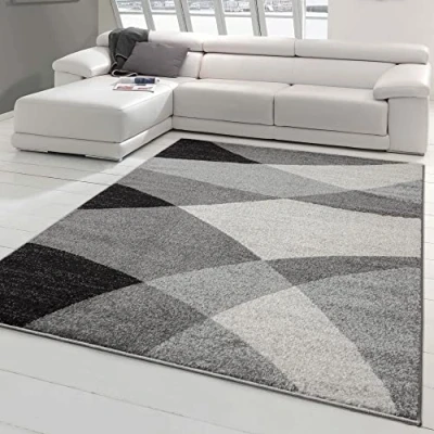 Abbildung von Teppich Traum moderner Schlafzimmer mit abstraktem Muster angenehm warme Farben Creme grau, Größe 160x220 cm