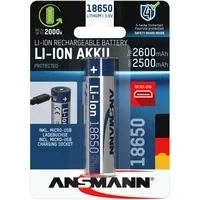 Abbildung von Li Ion Akku 2.600 mAh, mit Micro USB Ladebuchse