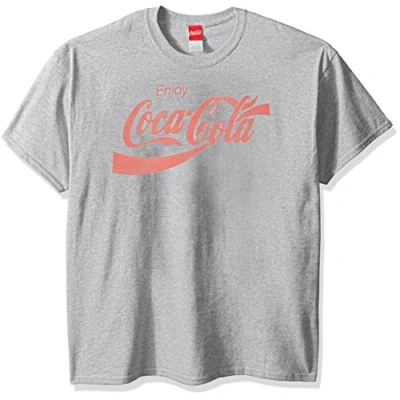 Abbildung von Coca Cola Herren T Shirt Eighties Coke Kurzarm Grau Groß