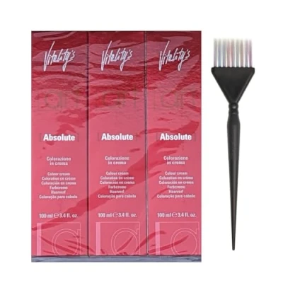Abbildung von Vitality&#039;s Art Absolute Haarfarbe 3x 100ml + Färbepinsel spezial (1 0)
