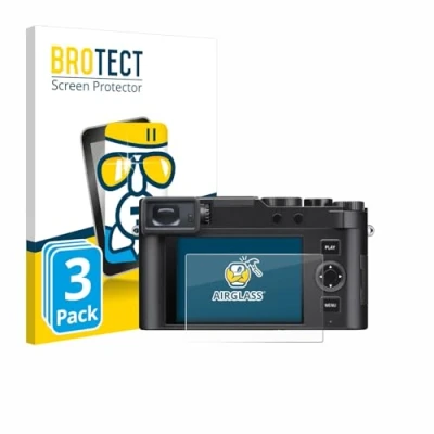 Abbildung von BROTECT Schutzglas für Leica D Lux 8 (3 Stück) Schutzfolie Panzer Folie Glas [Extrem Kratzfest 9H, Anti Fingerprint, Ultra Transparent]