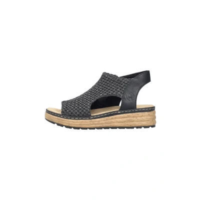 Abbildung von Rieker Damen Pantoletten 62783, Frauen Slipper,schluepfschuhe,Slip ons,Backless Slipper,Mules,Gartenschuhe,Sommerschuhe,schwarz (00),42 EU / 8 UK