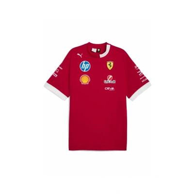 Abbildung von PUMA Scuderia Ferrari F1 2025 Oversized Fahrer T Shirt Rot Größe: L
