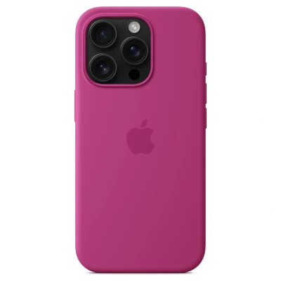 Abbildung von Apple iPhone 16 Pro Hülle MagSafe Silikon Original Soft Case/Backcover Handyhülle Rosa