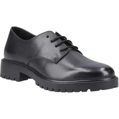 Abbildung von Hush Puppies Aubrey Schnürsenkel Snr Leder Mädchen Schwarze Derby Schuhe