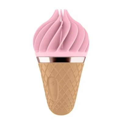 Abbildung von Auflegevibrator Satisfyer Sweet Treat, Klitoris Vibrator für Sie, Klitorisstimulator mit 11 Rotatationsprogrammen, Sexspielzeug Frauen 10,5 cm
