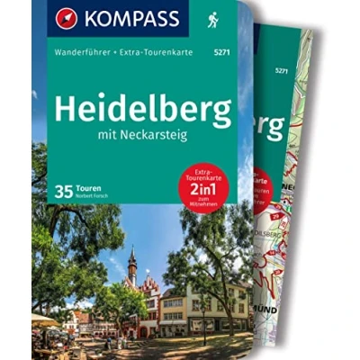 Abbildung von KOMPASS Wanderführer Heidelberg mit Neckarsteig, 35 Touren Extra Tourenkarte: GPS Daten zum Download
