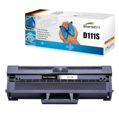 Abbildung von Starlet24 1x MLT D111S Toner Kompatibel Samsung D111L Tonerkartusche als Ersatz für Xpress M2070 M2070W M2026W M2026 M2020 M2070FW M2022W M2022 M2020W M2070F (Schwarz)
