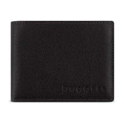 Abbildung von bugatti Lima Mini Geldbörse für Herren aus Leder, kleines Portemonnaie Querformat, Braun