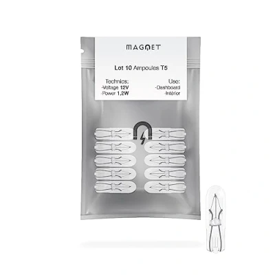 Abbildung von Magnet Pack 10 Wedge Halogenbirnen 12V 1.2W T5 w2x4.6d Armaturenbrett Auto und Motorrad