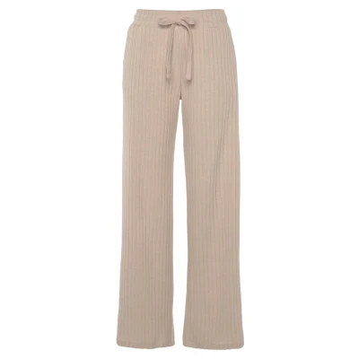 Abbildung von Lascana Homewearhose Nachtwäsche Hose sandmelange, Damen, Größe: 40/42, Sand melange