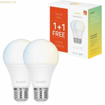 Abbildung von Avanca International BV Hombli smarte Glühbirne, 9W, E27, CCT, 1+1 Pro