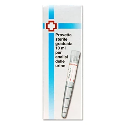 Abbildung von PARODI &amp; Sterile Reagenzglas für Urinanalyse, 10 ml, mit Druckverschluss, abgestufte Reagenzgläser Labor, Analyse aus transparentem Kunststoff, ml Etikett
