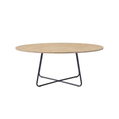 Abbildung von HOME DELUXE Couchtisch Oval NOVARIS Fishbone Oak