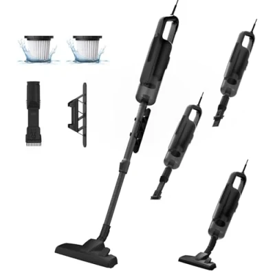 Abbildung von VersLife C8PRO Staubsauger mit Kabel, 30000Pa/600W stielstaubsauger 6 in 1 Handstaubsauger 5M leicht und leiser, ausziehbarer Schlauch für Hartböden Teppiche Tierhaare