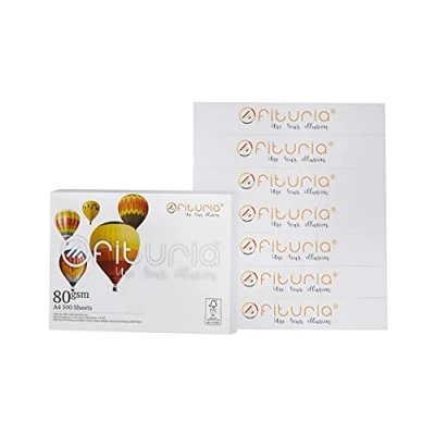 Abbildung von OFITURIA Mehrzweckpapier für Drucker, A4, 80 gm, (4000 Blatt, 8 Packungen)