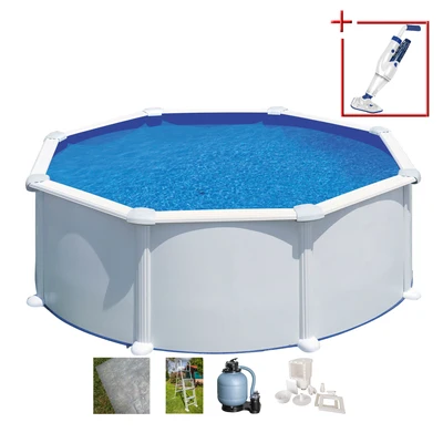 Abbildung von Gre Rundpool &quot;Atlantis&quot;, (Set), 5 tlg., Stahlwandpool, ØxH: 370x132 cm