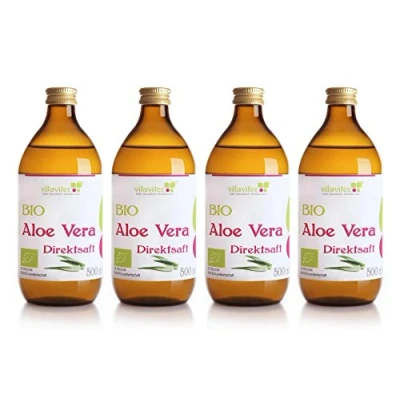 Abbildung von Vitavitee Bio Aloe Vera Direktsaft durchschnittlich 1200 mg/l Aloeverose (4 x 500 ml)
