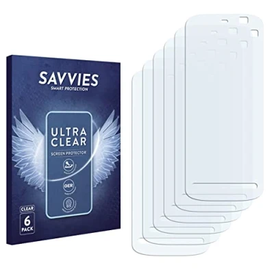 Abbildung von Savvies 6 Stück Schutzfolie für Nokia 5230 Displayschutz Folie Ultra Transparent
