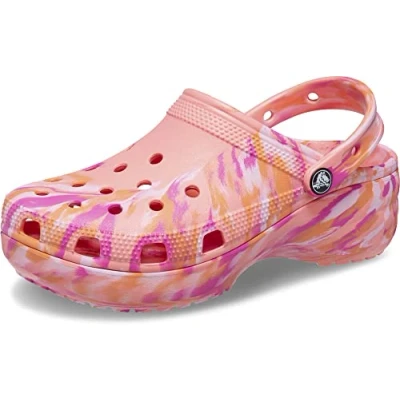 Abbildung von Crocs Damen Classic Plateau Clog W, Guava Multi, 41/42 EU