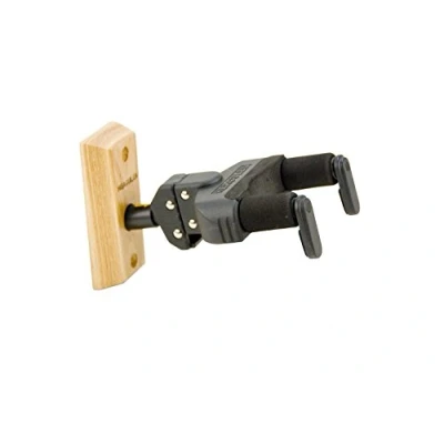 Abbildung von Hercules HCGSP 38 WB Gitarrenwandhalter mit automatischen Greifarmen und Holzrückwand