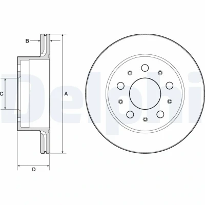 Abbildung von DELPHI BG4796C Bremsscheibe 300 22 5 Belüftet beschichtet unbehandelt ohne Radlager, ABS Sensorring FIAT: Ducato III Kastenwagen