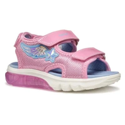 Abbildung von Geox Ciberdron Riemensandalette für Kinder, Größe: 30, Pink/light sky Schuhe