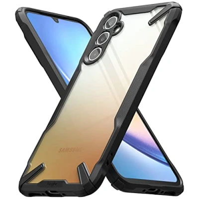Abbildung von Ringke Fusion X Kompatibel mit Samsung Galaxy A34 5G (2023) Hülle, [Fallschutz in Militärqualität] Handschlaufe Loch Verstärkter Seitenschutzhülle für Black
