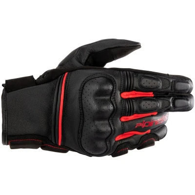 Abbildung von Alpinestars Phenom Leather Gloves Sporthandschuhe Motorradhandschuhe Lederhandschuhe, Black Bright RED, XL