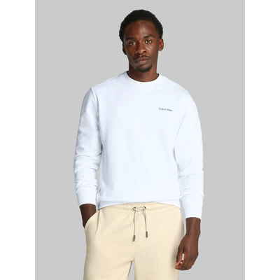 Abbildung von Calvin Klein Linear BOX LOGO Sweatshirt, Herren, Größe: XL, Bright white