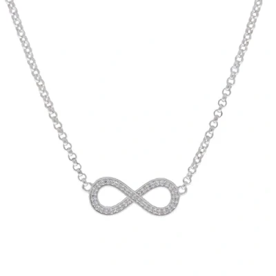 Abbildung von THOMAS SABO Damen Kette mit Anhänger 925 Silber Zirkonia weiß Brillantschliff 42 cm SCKE150147