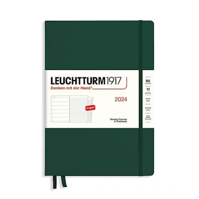 Abbildung von LEUCHTTURM1917 367750 Wochenkalender &amp; Notizbuch Composition (B5) 2024, 12 Monate, Forest Green, Englisch