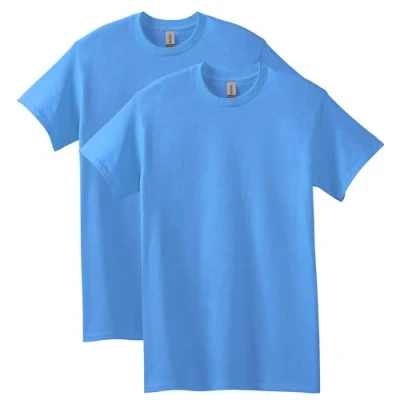 Abbildung von Gildan Unisex Erwachsene Heavy Cotton T Shirt, Style G5000, Multipack Hemd, Carolina Blue (2er Pack), XL