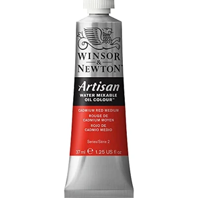 Abbildung von Winsor &amp; Newton 1514099 Artisan wassermischbare Ölfarbe, hohe Pigmentkonzentration, gute Deckkraft Lichtechtheit 37ml Tube, Kadmium Rot mittel