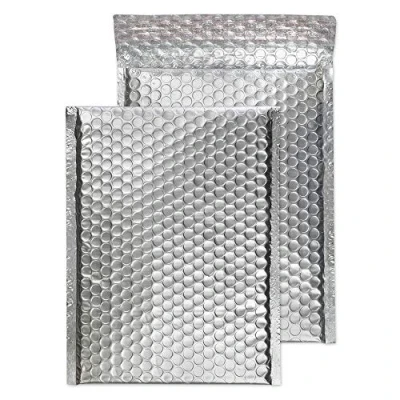 Abbildung von Blake Purely Packaging MTA250 Luftpolsterversandtasche Haftklebung Silber Metallic C5+ 250 x 180 mm 100 Stück