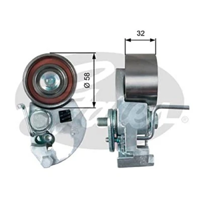 Abbildung von GATES FleetRunner Micro V Stretch Fit T43133 Spannrolle, Zahnriemen HYUNDAI: Getz, Santa Fe I, Matrix, KIA: cee‘d I Schrägheck, Sportage II