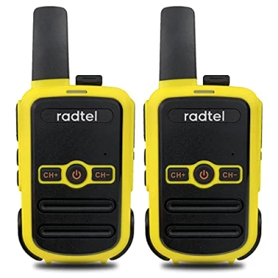 Abbildung von Radtel RT12 Wiederaufladbare Walkie Talkies für Erwachsene Long Range Handheld License Free PMR 446 Funkgerät 16CH Freisprecheinrichtung VOX Camping Wandern (Gelb)