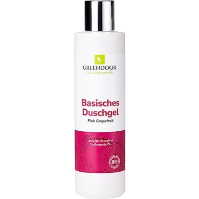 Abbildung von GREENDOOR Basisches Bio Duschgel Pink Grapefruit 250ml biologisch abbaubar, Natur für die Haut, fruchtig herb, natürlich ohne Silikon Sulfate Parabene, outdoor geeignet