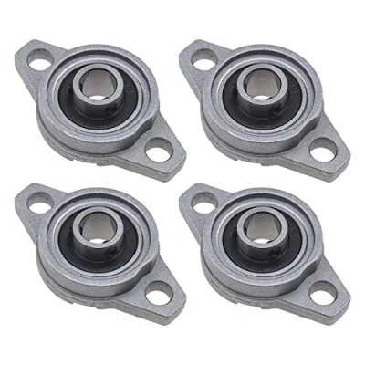 Abbildung von OTOTEC 4 x KFL000 horizontale rhombische Flanschlager 10 mm Schaftloch, selbstausrichtende Stehlager für 3D Drucker Fördersysteme, Filmverarbeitungsmaschinen