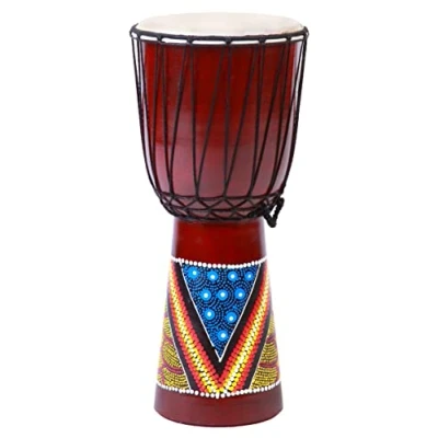 Abbildung von 60cm Djembe Trommel Bongo Holztrommel Drum Darbuka Guter Klang Dotpaint