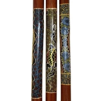 Abbildung von Wogeka 115 cm Bambus Didgeridoo Handgemacht und handbemalt Musikinstrument Did100