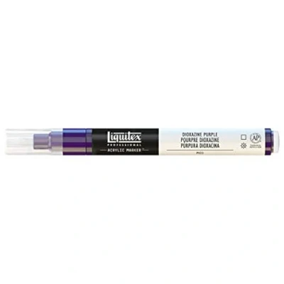 Abbildung von Liquitex 4620186 Professional Paint Marker, Acrylmarker mit hochpigmentierte Acrylfarbe auf Wasserbasis für den Innenbereich &amp; Außenbereich, feine Spitze Dioxazinpurpur